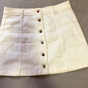White button up skirt